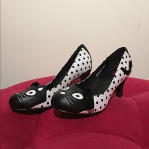 T.U.K. Cat polka dot heels